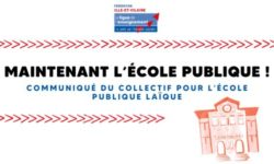 Communiqué Maintenant l'école publique