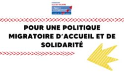 Communiqué Pour nue politique migratoire d'accueil et de solidarité